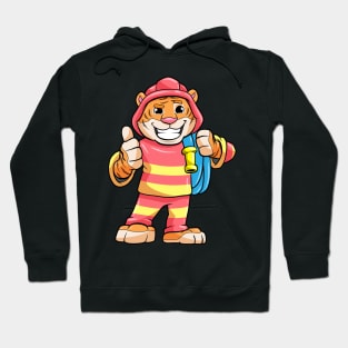 Tiger as Firefighter with Hose Hoodie